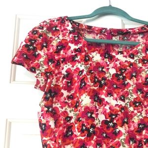 Colorful Peplum Blouse